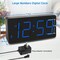 Digital Clock, Alarm Clock for Bedrooms - Large Big Numbers 5 Dimmers for Seniors, Battery Backup Loud Alarm Clock with USB Charger Port (Blue Digit)